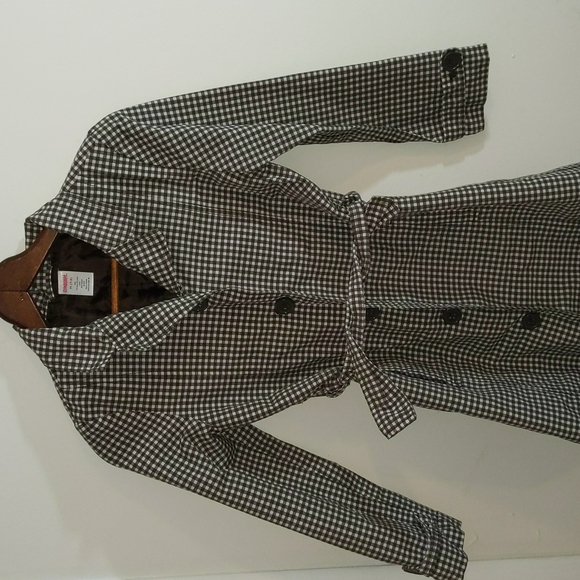 Checkered Pattern long coat - Picture 7 of 8